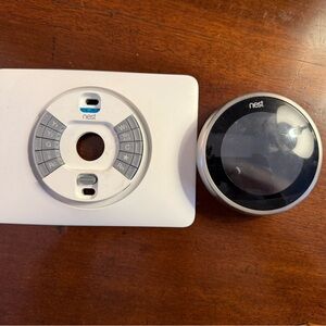 Nest Smart Thermostat - Black and Silver